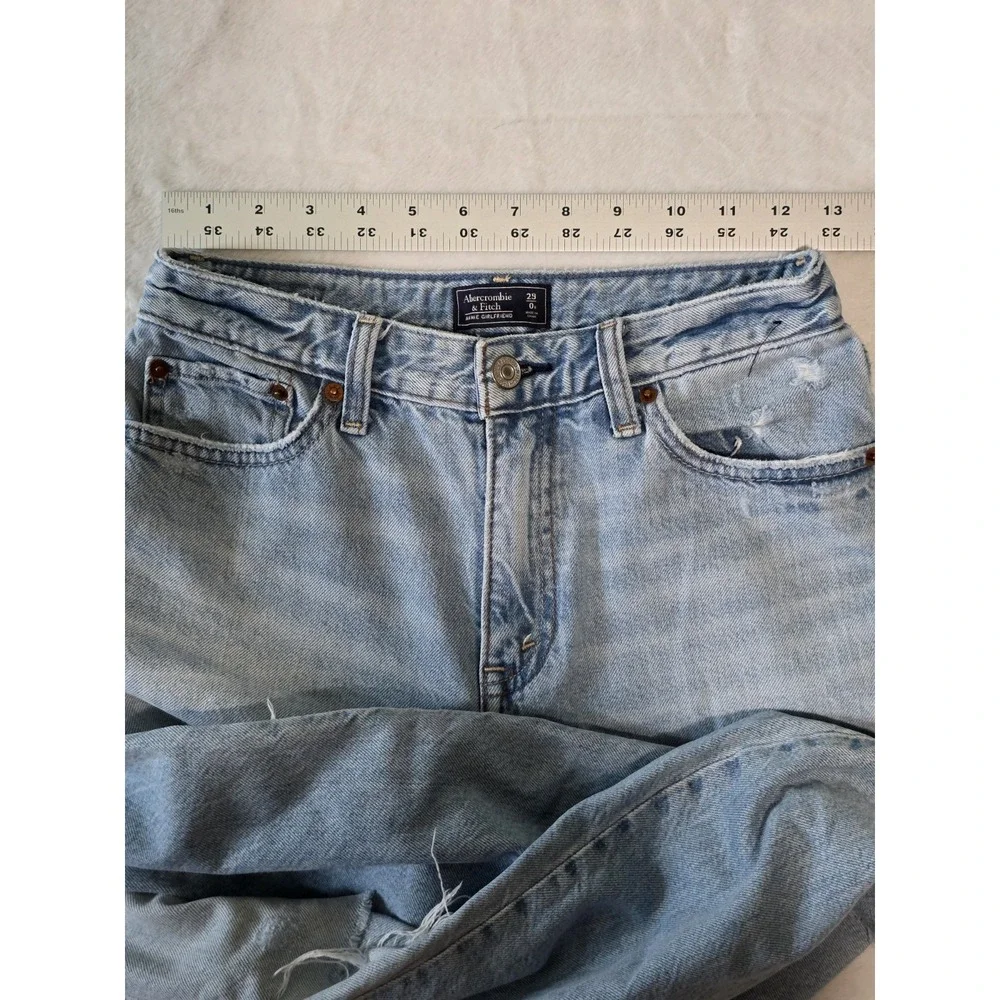 Abercrombie & Fitch Womens Size 25 0R Distressed Annie Girlfriend Hi Rise Jeans